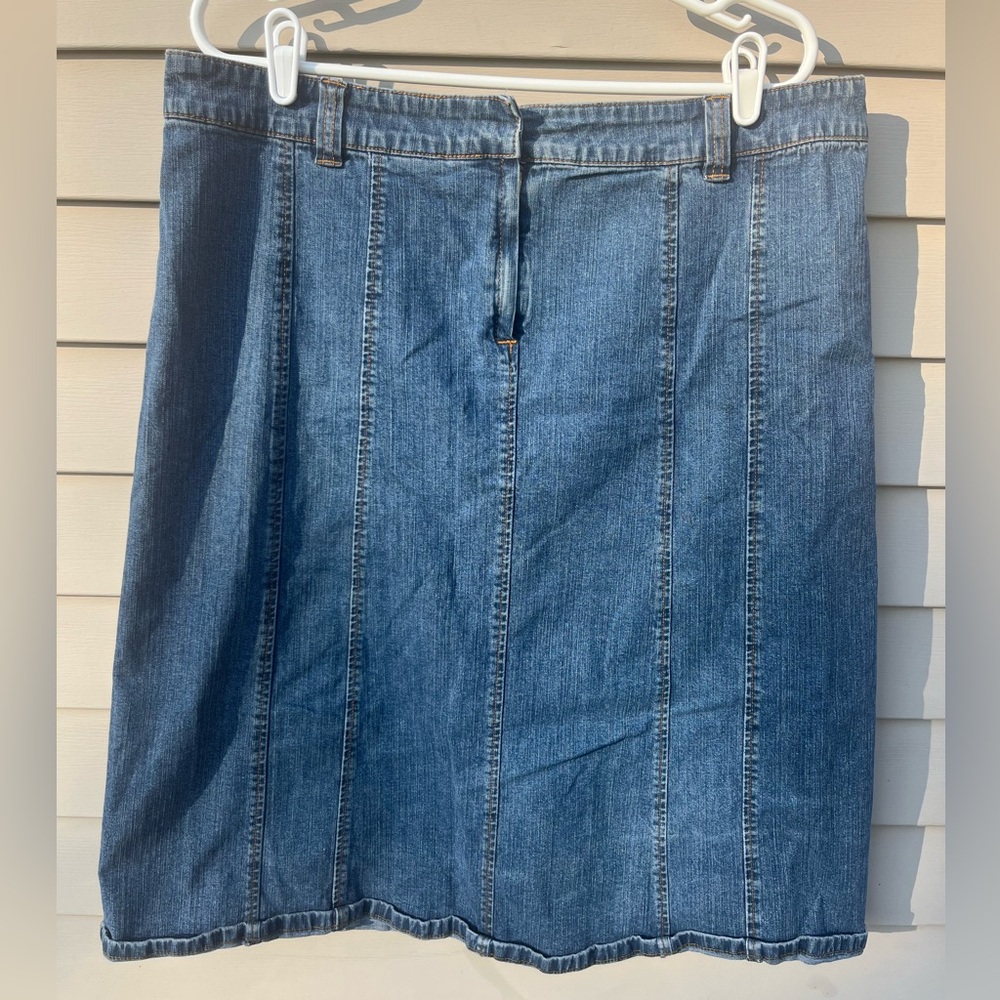 Villager Knee Length Denim Skirt